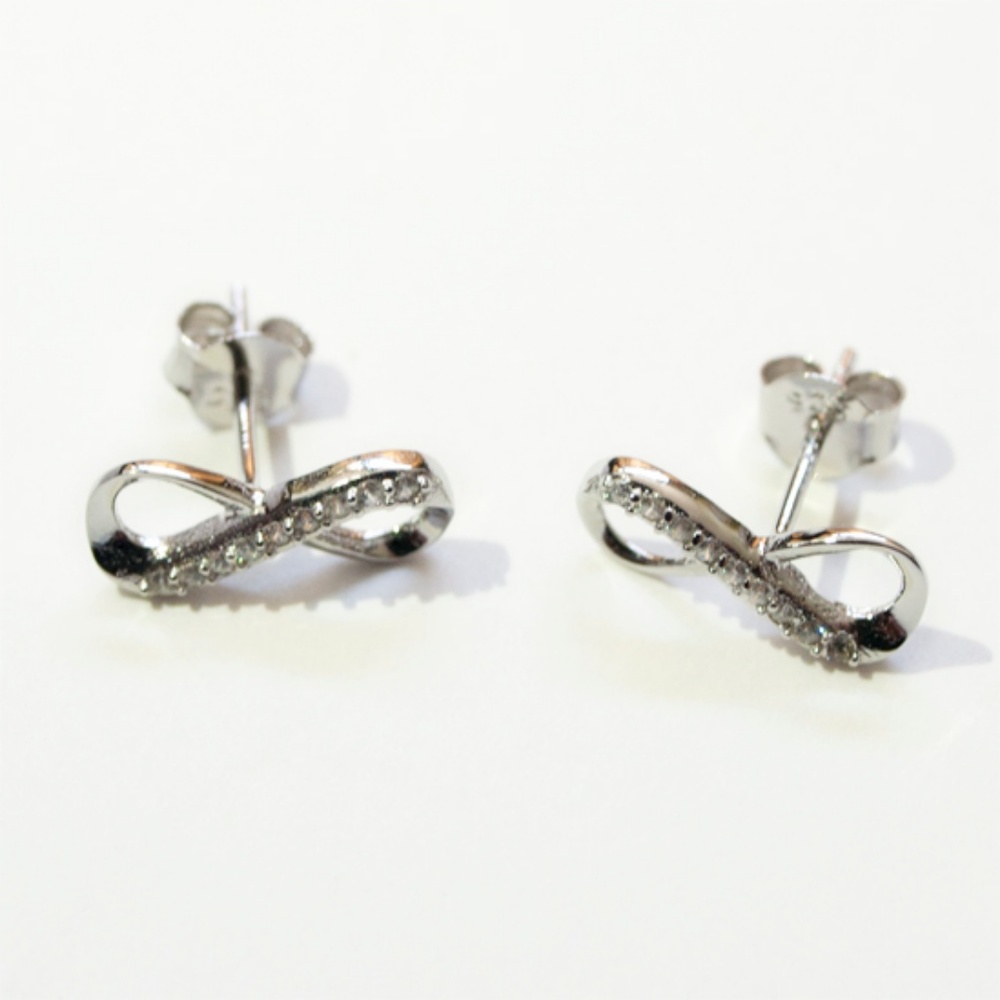 New Infinity Earrings .925 Sterling Silver